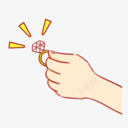 卡通钻石戒指素材