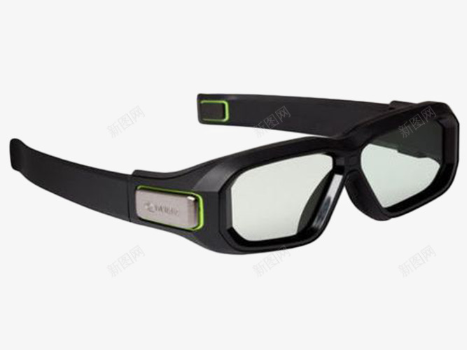 黑色谷歌智能眼镜psd免抠素材_新图网 https://ixintu.com 智能眼镜 智能设备 简单 绿色 谷歌眼镜 高科技 黑色