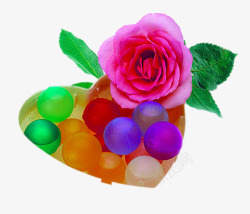 玻璃球玫瑰花素材