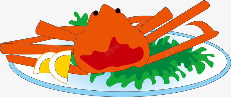 卡通海鲜大餐png免抠素材_新图网 https://ixintu.com 卡通食物 寄居蟹 海鲜 美味 蟹 食品 食物