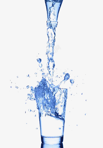 蓝色纯净水png免抠素材_新图网 https://ixintu.com 水杯 水花 玻璃 白开水 纯净水 饮用水
