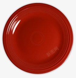 西餐用具红色盘子高清图片