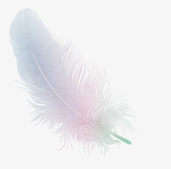 紫色孔雀羽毛彩色手绘渐变羽毛高清图片