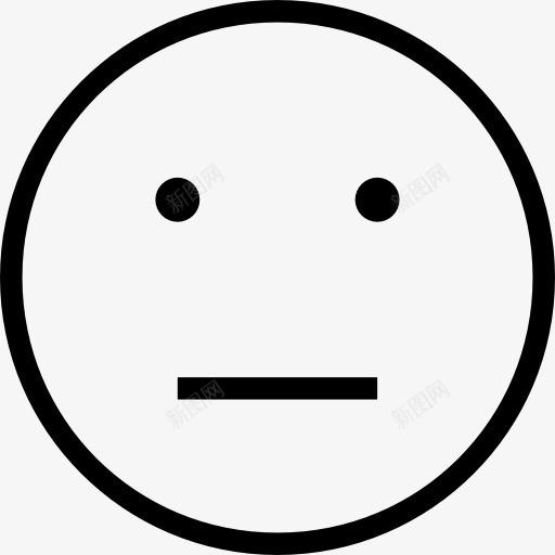 表情中性的面部轮廓图标png_新图网 https://ixintu.com 中性面孔 山楂Emoji中风 概述 界面 符号 脸的轮廓 表情符号