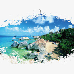 公益x展架海南之旅浪漫文化海洋海报高清图片