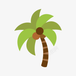 简单的椰子树图片手绘椰子树高清图片
