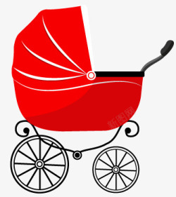 红色婴儿车红色婴儿车高清图片