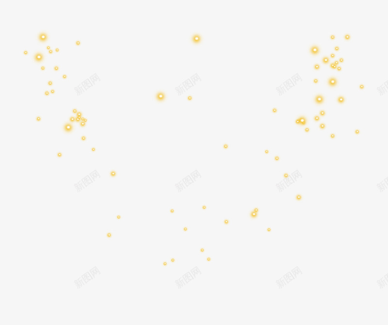 漂浮星星点点装饰png免抠素材_新图网 https://ixintu.com 漂浮星星 装饰 金色