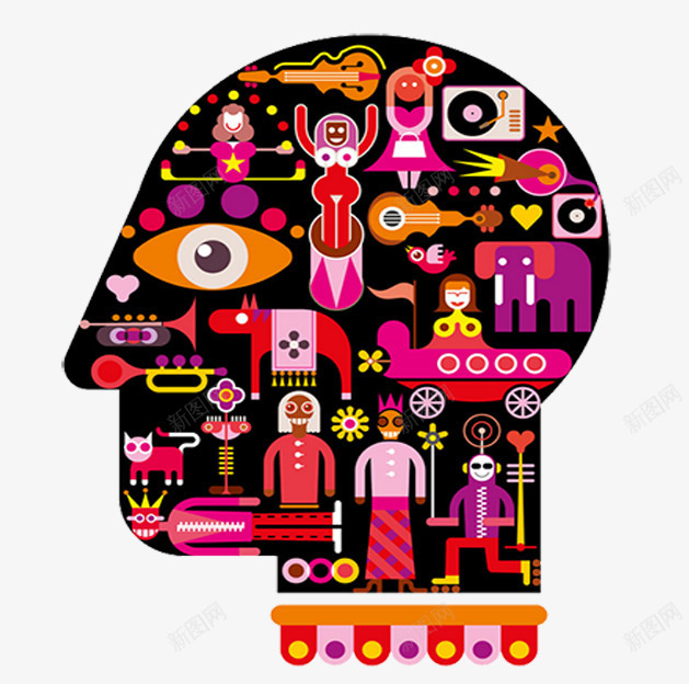 创意大脑片png免抠素材_新图网 https://ixintu.com 创意大脑 思想 思考 简单的大脑图片 脑袋