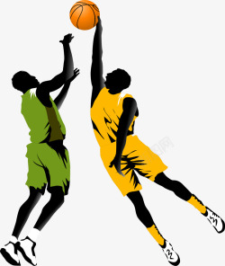 篮球员2个抢球的男人高清图片