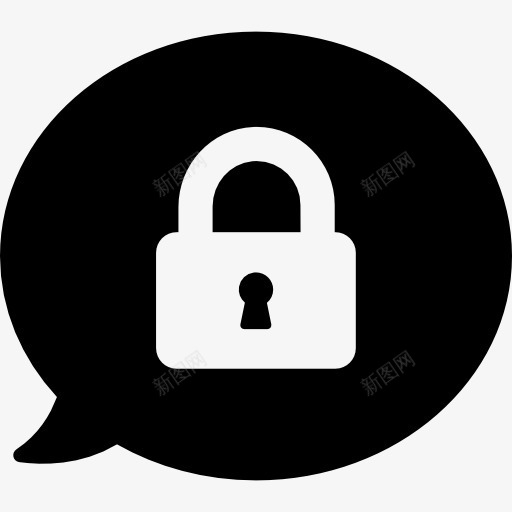 气泡图标png_新图网 https://ixintu.com 多媒体 安全的 挂锁 界面 私人的 聊天 语音气泡 谈话 通信