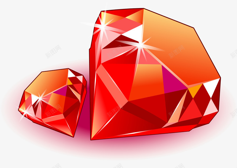 QQ红钻红色钻石图标png_新图网 https://ixintu.com qq qq图标 图标 红色 钻石