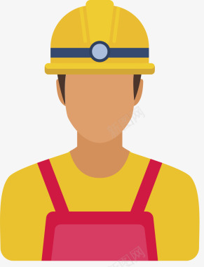 安全帽卡通修电工人图标图标