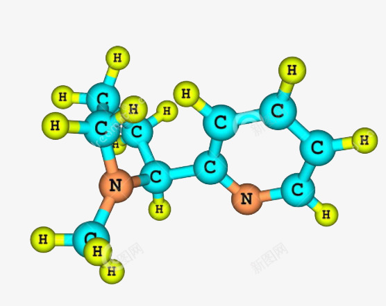 尼古丁分子式png免抠素材_新图网 https://ixintu.com 分子式 化学 尼古丁 烟碱