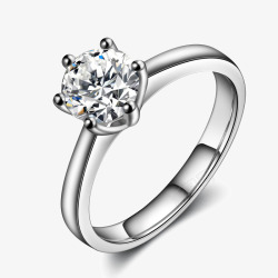 简易钻石结婚戒指素材