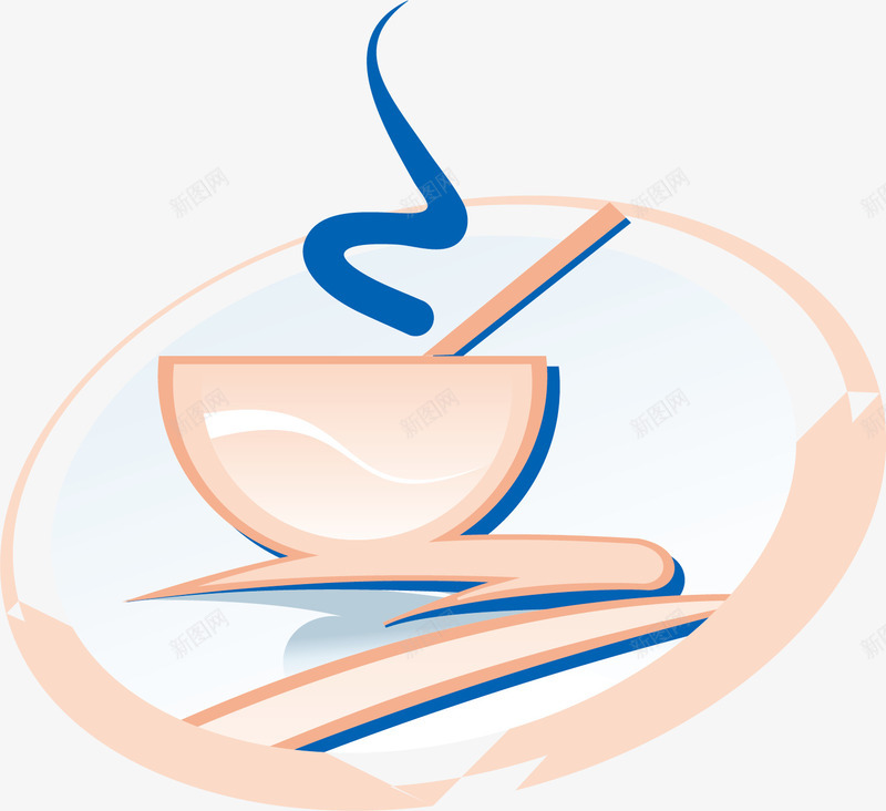 咖啡厅logo香味飘香图标png_新图网 https://ixintu.com 下午茶 咖啡厅logo 咖啡豆 圆形 纯正 美味 飘香 香味
