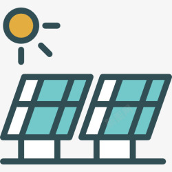 电池技术太阳能电池板图标高清图片