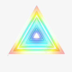 发光三角形科技三角形发光不同背景下效果不通高清图片