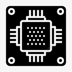微处理器芯片电路IC集成电路微芯片微处图标高清图片