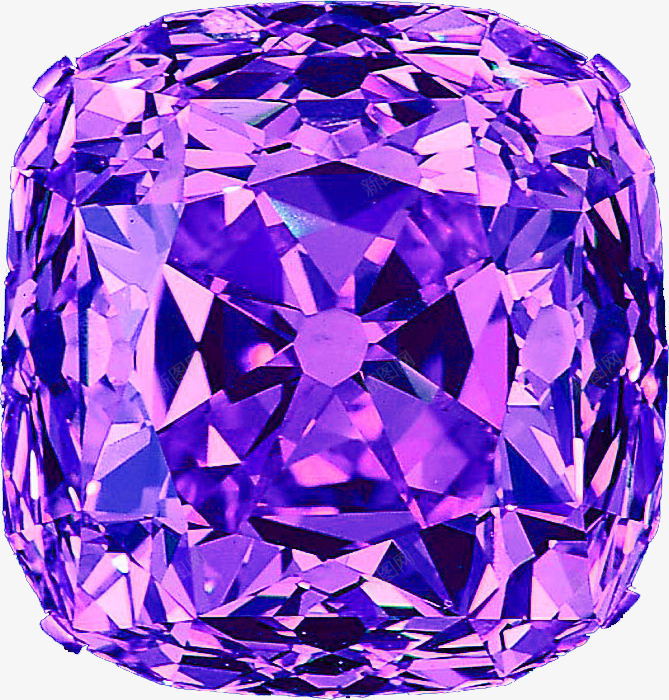 紫色钻石png免抠素材_新图网 https://ixintu.com 卡通 手绘 紫色 钻石 饰品