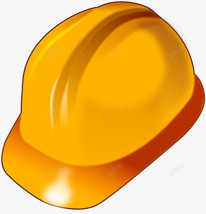 黄色安全帽png免抠素材_新图网 https://ixintu.com 卡通画 头盔 安全保障 工地帽 黄色素材