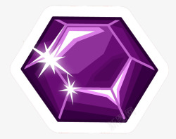 六角形紫钻石素材