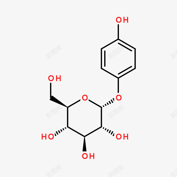 熊果苷化学分子式png免抠素材_新图网 https://ixintu.com 分子式 化学 熊果苷 素材 红色 黑色