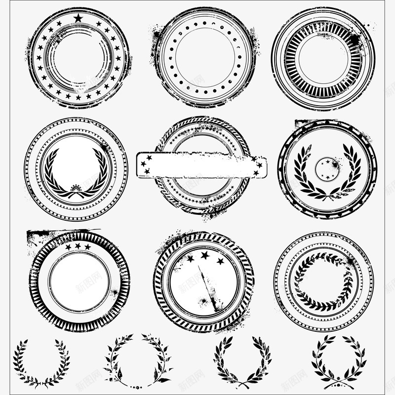 复古印章印戳png免抠素材_新图网 https://ixintu.com 印戳 印章 复古 标签