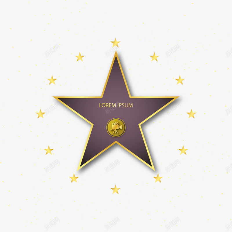 星光灿烂png免抠素材_新图网 https://ixintu.com PNG免抠图下载 好莱坞 摄影 星光大道 星星 装饰