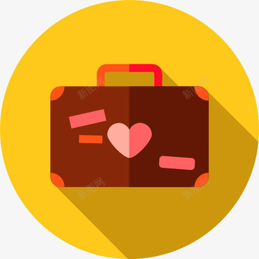 图标png_新图网 https://ixintu.com 度蜜月 心的旅行 手提箱 旅行手提箱 浪漫和爱情 爱没有距离 行李