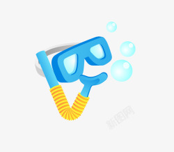 蓝色潜水眼镜蓝色潜水眼镜简图高清图片