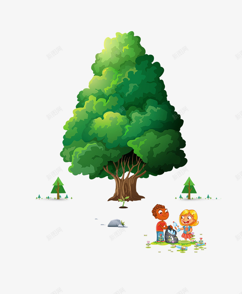 312植树节大自然种树主题psd免抠素材_新图网 https://ixintu.com 312植树节 种树 绿色环保 绿色生命 节能低碳 节能环保