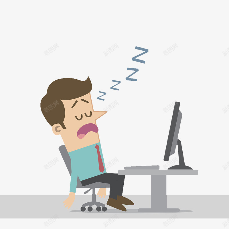 工作乏力睡着png免抠素材_新图网 https://ixintu.com 乏力 办公疲惫困乏 坐着椅子 坐着睡着 工作乏力 工作疲惫不堪 狼狈不堪 精疲力尽