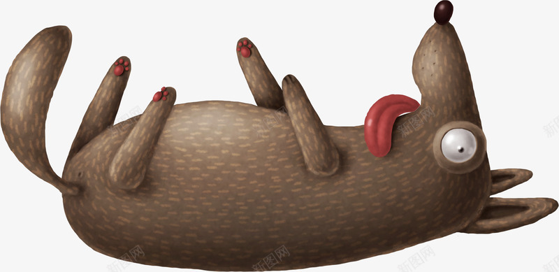 手绘晕倒的小动物png免抠素材_新图网 https://ixintu.com 创意图 可爱 小动物 彩色图 手绘图 生病 简单的