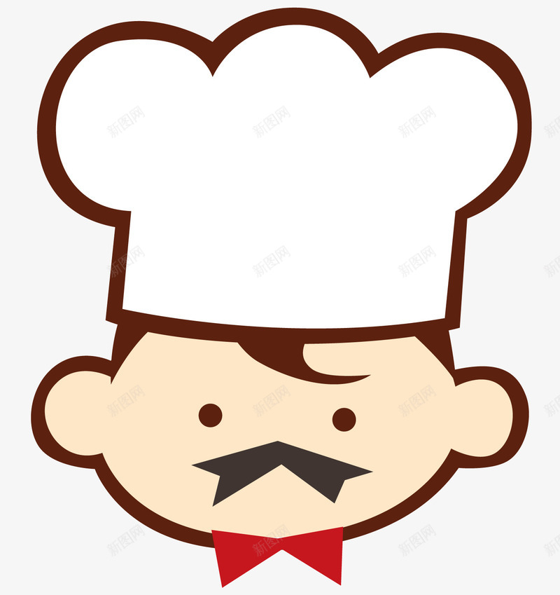 卡通厨师矢量图ai免抠素材_新图网 https://ixintu.com 卡通 卡通厨师 厨师 戴帽子的厨师 男人 胡子 矢量图