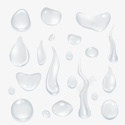 透明的水滴水珠素材