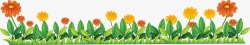 鲜花装饰品绿色花草边框高清图片