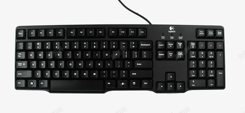 黑色有线键盘png免抠素材_新图网 https://ixintu.com 产品实物 有线 电脑配件 键盘 黑色