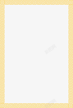中国风中秋节黄色古风边框矢量图高清图片