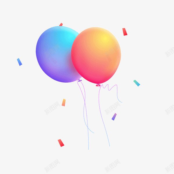 气球装饰元素png免抠素材_新图网 https://ixintu.com 元素 气球 活动双十一 装饰 飞起来的气球