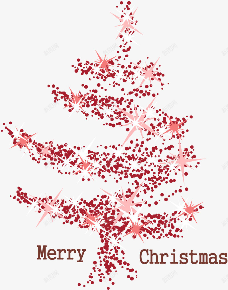 圣诞树闪亮红色圣诞树png免抠素材_新图网 https://ixintu.com 圣诞树素材 圣诞节元素 矢量圣诞树 闪亮红色