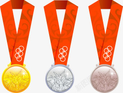 金银铜徽章奥运会体育金牌高清图片