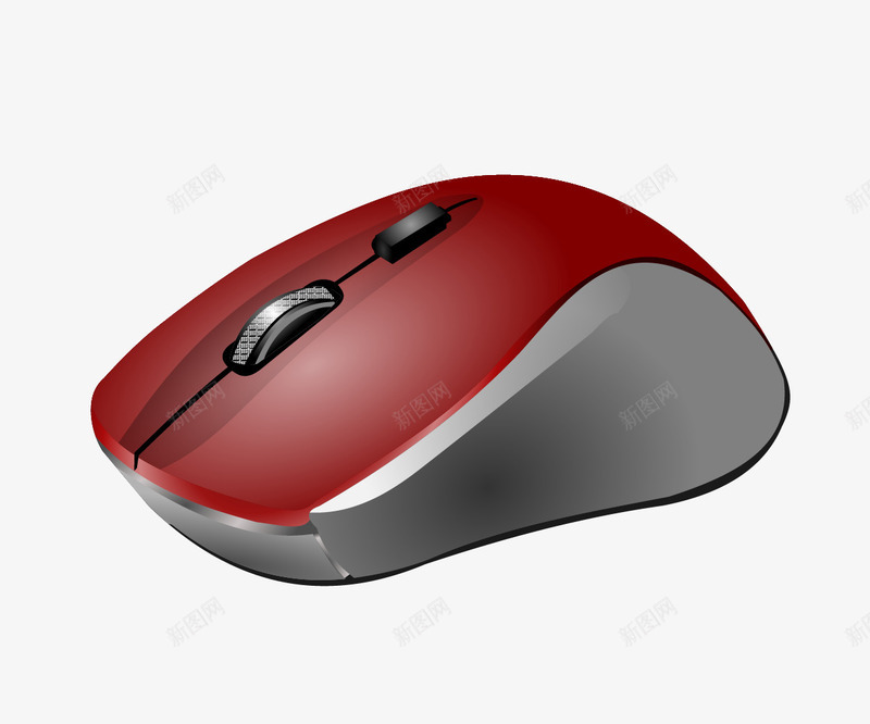 鼠标png免抠素材_新图网 https://ixintu.com 手绘 电子产品 电脑配件 硬件 红色 鼠标