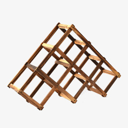 创意折叠红酒架可折叠木质红酒架高清图片