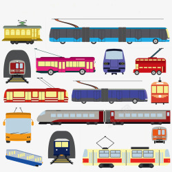 公共交通信息图元素素材