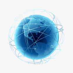 投影蓝色互联网地球矢量图高清图片