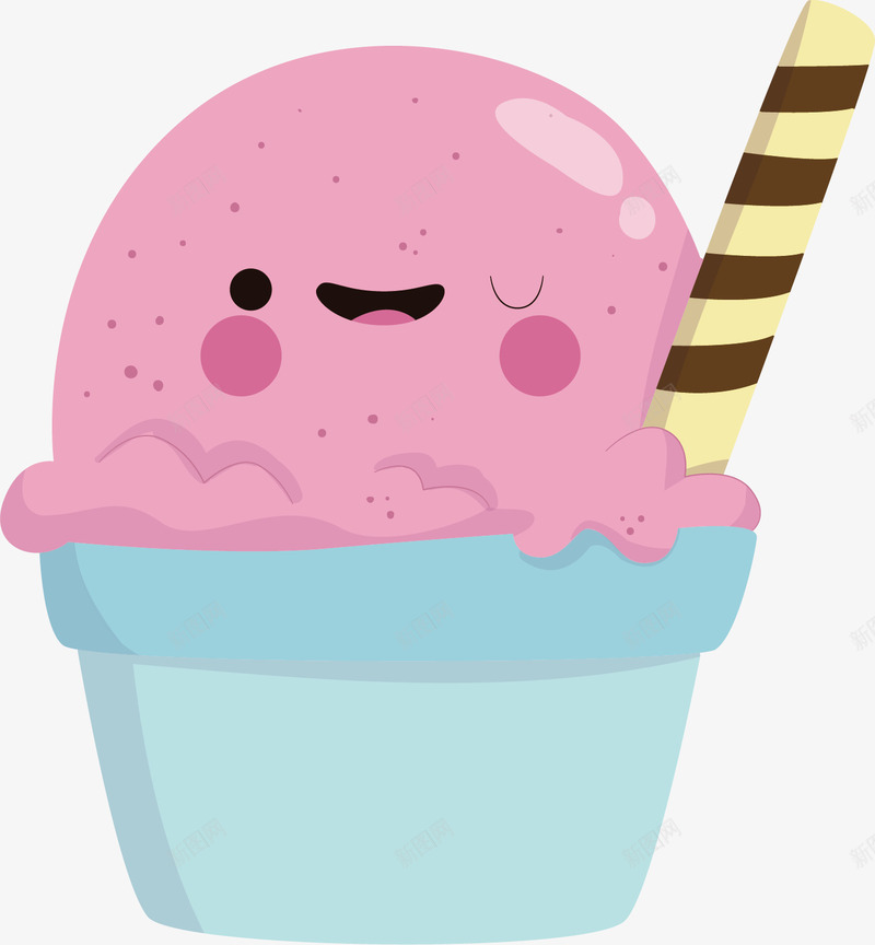 紫色的圆筒冰淇淋矢量图ai免抠素材_新图网 https://ixintu.com 冰淇淋 圆筒 夏天 奶油 紫色 食品 矢量图