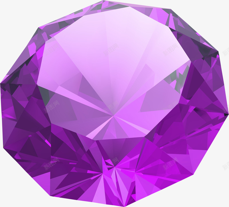 紫色卡通钻石抠图png免抠素材_新图网 https://ixintu.com 免抠图 抠图 插画 紫色钻石 装饰画 钻石