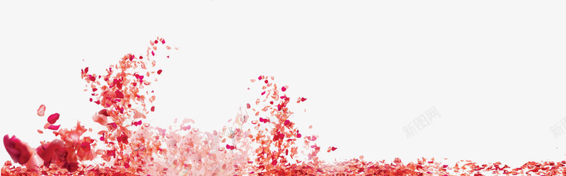 红色花瓣png免抠素材_新图网 https://ixintu.com 玫瑰花瓣 红色 背景装饰 花瓣