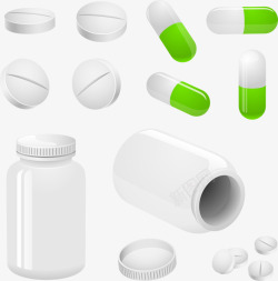药片和药瓶素材